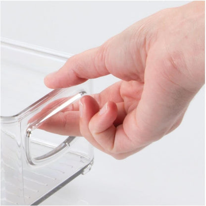 mDesign- Contenedores pequeños de plástico para almacenamiento, 2 pcs