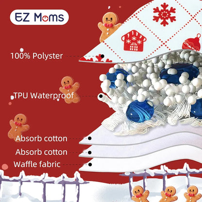 EZ Moms-Conjunto de regalos para bebés con pantalones de entrenamiento de Navidad, 3T