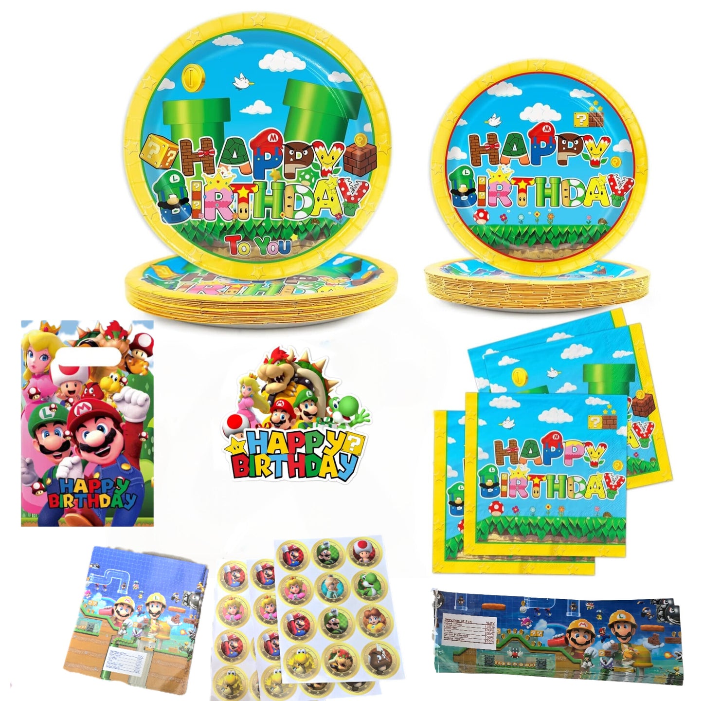 Paquete de fiesta Mario Bros 03 (24 personas)