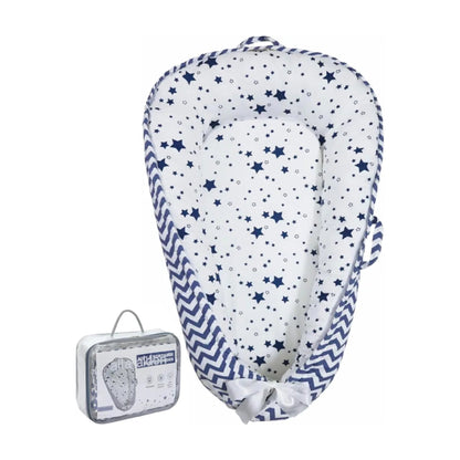 Tumbona infantil de algodón orgánico, reversible, ajustable y portátil