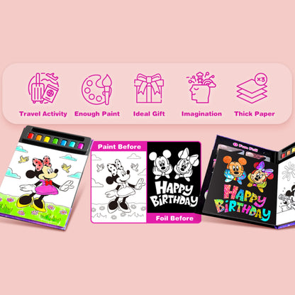 Libro divertido con juegos de arte de aluminio y pintura de acuarela para niños