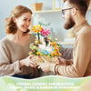 YEECHAO - Juego de construcción de ramo de flores y cisne con luz, compatible con animales de flores lego