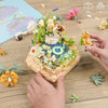 YEECHAO - Juego de construcción de ramo de flores y cisne con luz, compatible con animales de flores lego