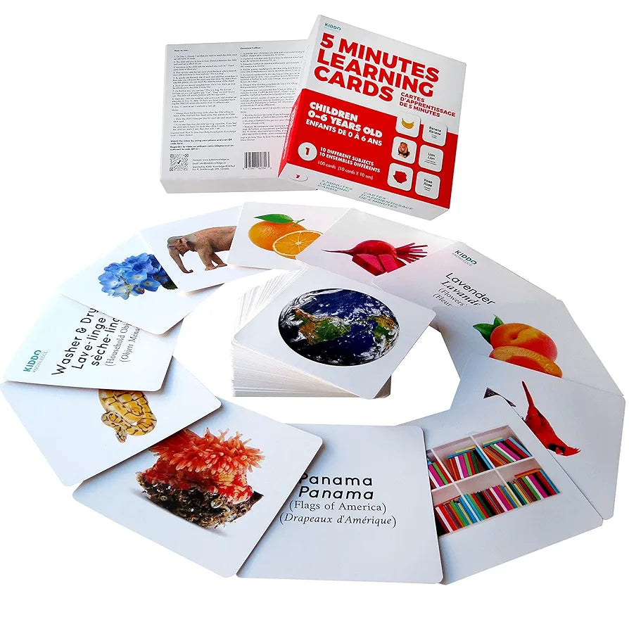 Tarjetas didácticas Kiddo Knowledge para bebés - 100 tarjetas de aprendizaje