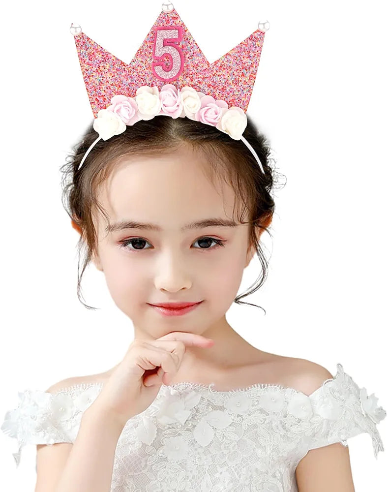 Diadema de cumpleaños 5 para niña