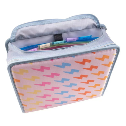 Case-it -Portafolio de nailon impreso de 3" con bolsillos internos