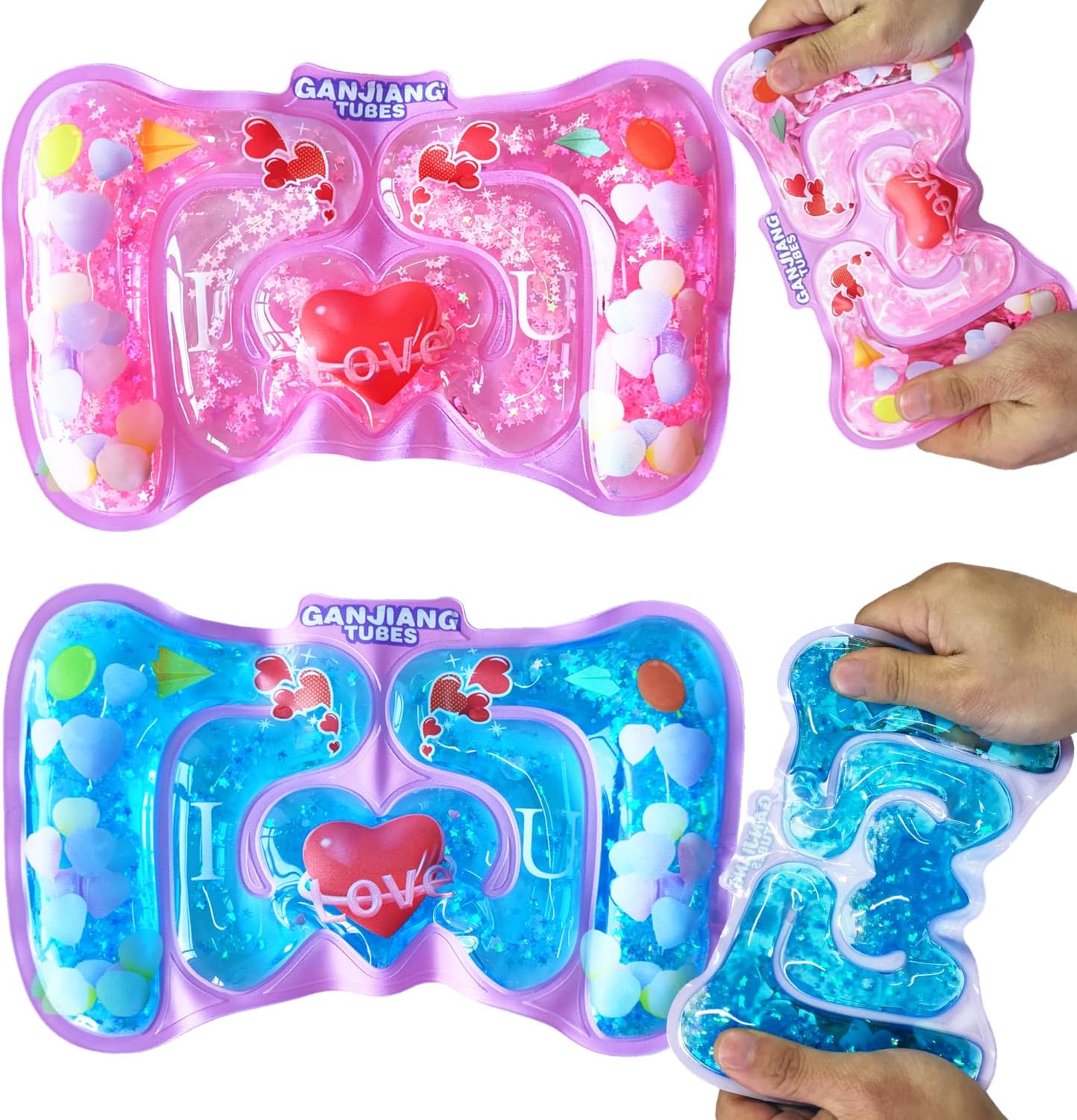 Paquete de 2 juguetes sensoriales de tubo blando para la ansiedad