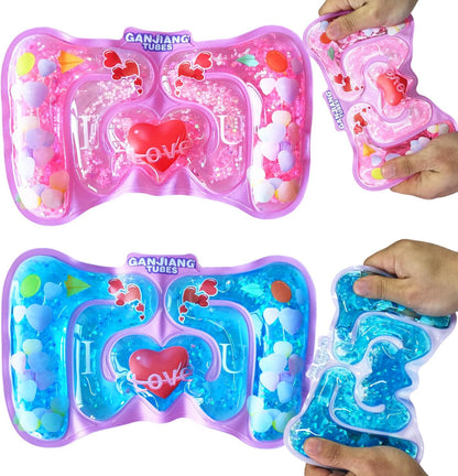 Paquete de 2 juguetes sensoriales de tubo blando para la ansiedad