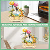 YEECHAO - Juego de construcción de ramo de flores y cisne con luz, compatible con animales de flores lego