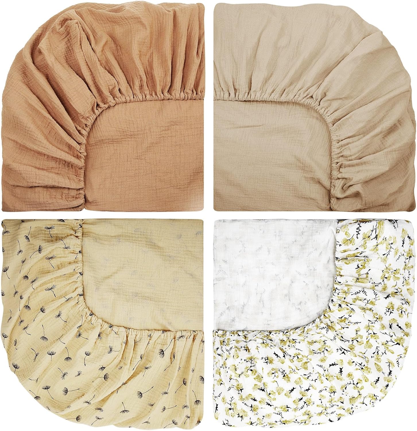 Sábanas de muselina para cuna para niña, 52 x 28 pulgadas