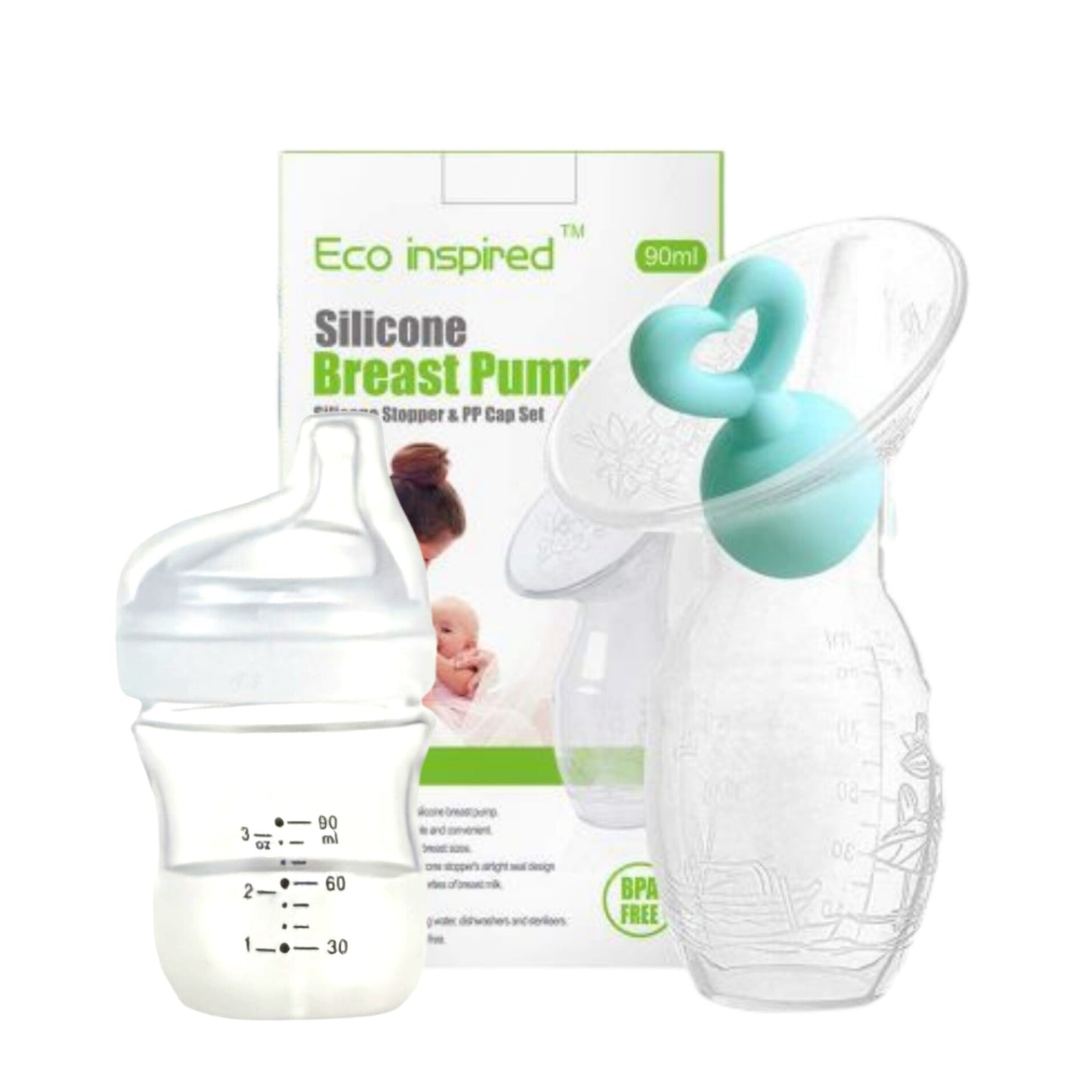 Eco inspired- Set de extractor manual con chupón de 90ml