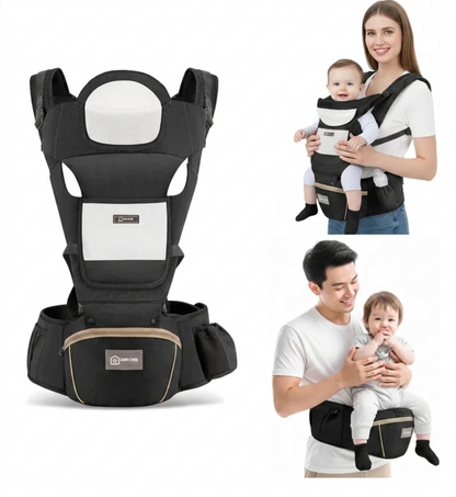 Portabebés ergonómico de cadera con asiento y soporte