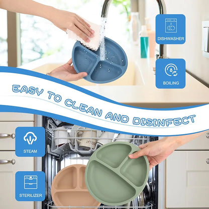 Set de 3 platos de silicona +love