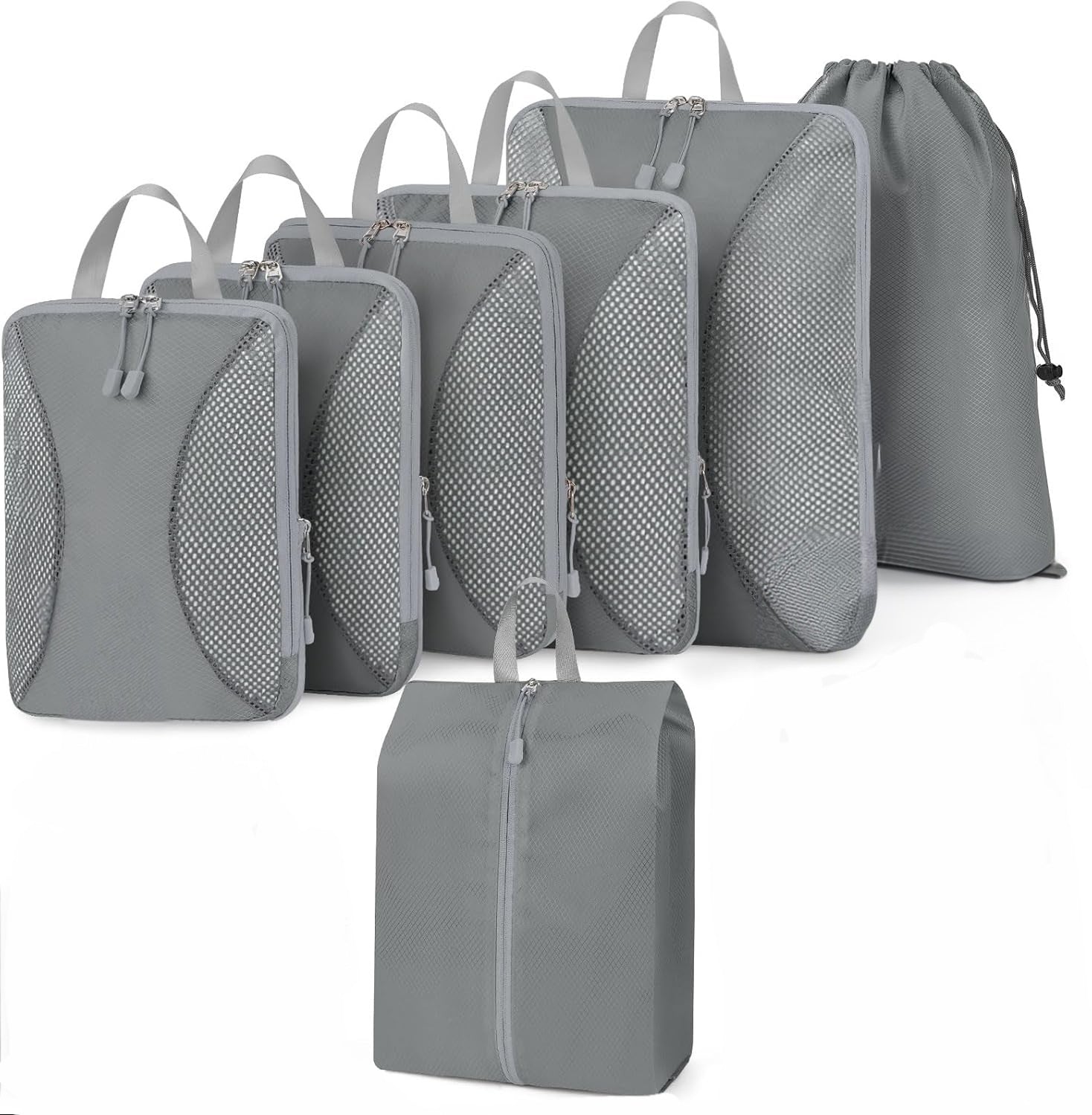 Cubos de compresión de embalaje, 7 uds, gris