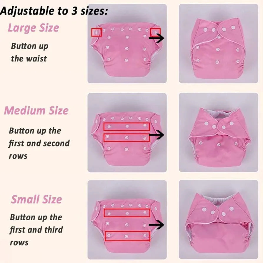 Pañales reutilizables (no incluye insertos) 3 uds
