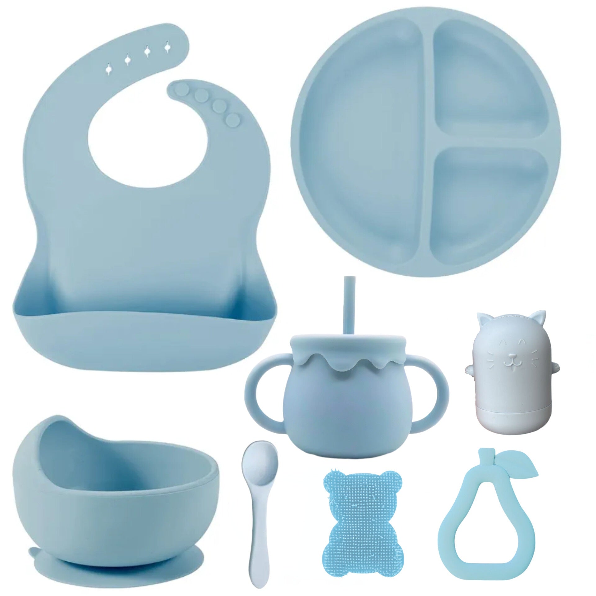 Set de alimentación y baño se silicona libre de BPA