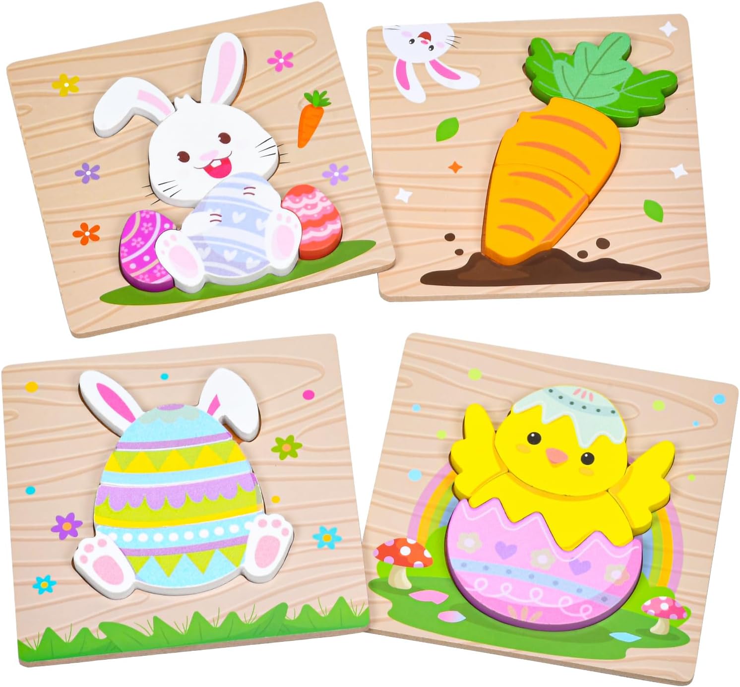 Set de 4 rompecabezas, pascua