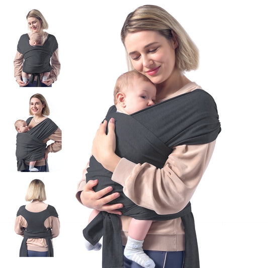 Cargador tipo fular con aros metálicos, gris oscuro