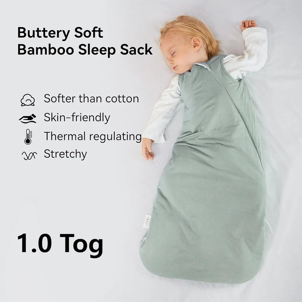 BubblePanda - Saco de dormir de rayón hecho de bambú para 6 a 12 meses, 2.5tog, talla M