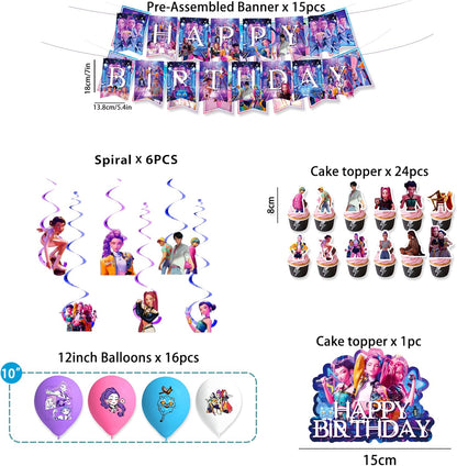 Suministros de fiesta de cazadores de demonios K Pop
