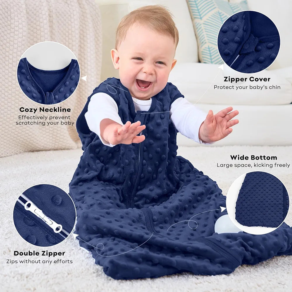 Saco de dormir de forro polar para bebé, 6-12 meses, 1.5 tog