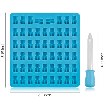 SENHAI-Moldes de silicona para dulces y bandejas para cubitos de hielo , paquete de 3