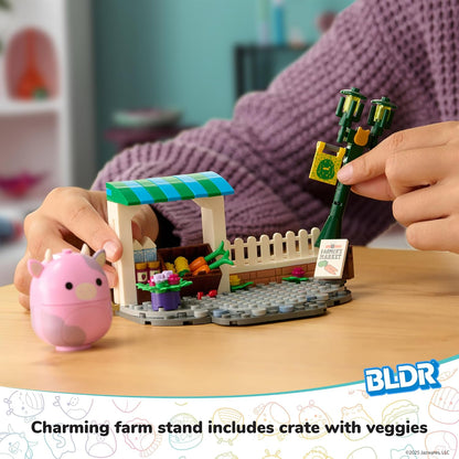 BLDR Squishmallows - Set de construcción de 136 piezas del mercado de agricultores de Patty