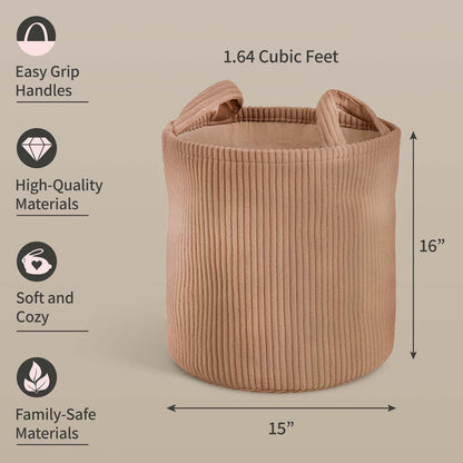 PUTSKA – Cesto para mantas, ideal para organizar, café