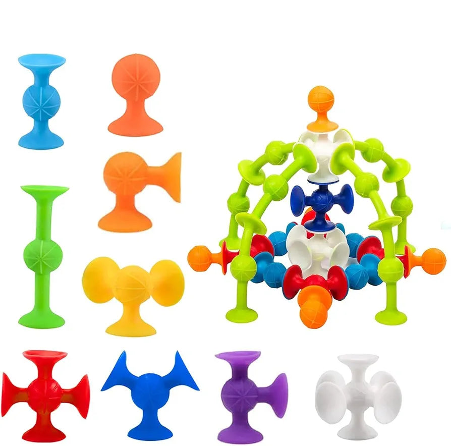 Juguetes de ventosas para niños, carita feliz, 33 pcs