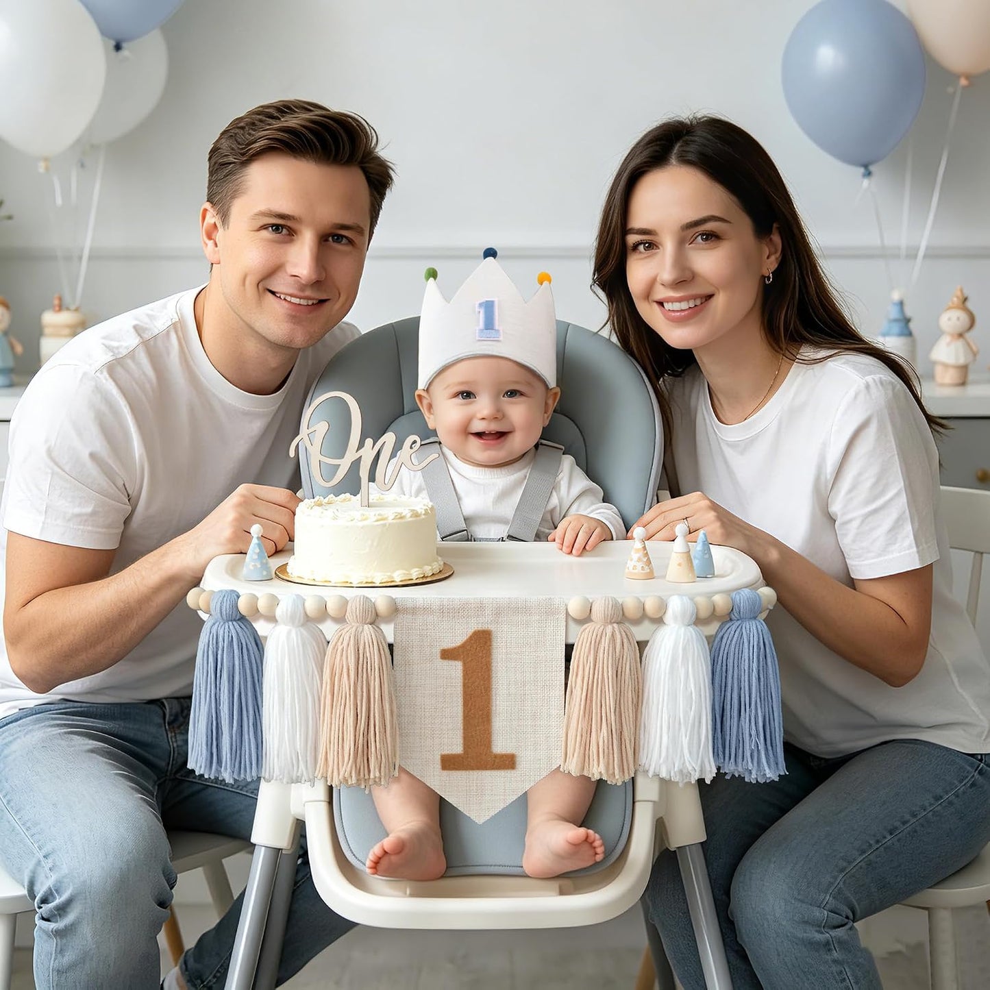 Adornos para la Primera Fiesta de Cumpleaños de Bebé Niño
