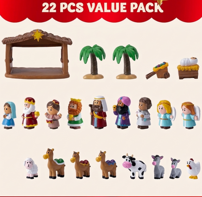 JOYIN Juego de 22 piezas de figuras de belén navideño