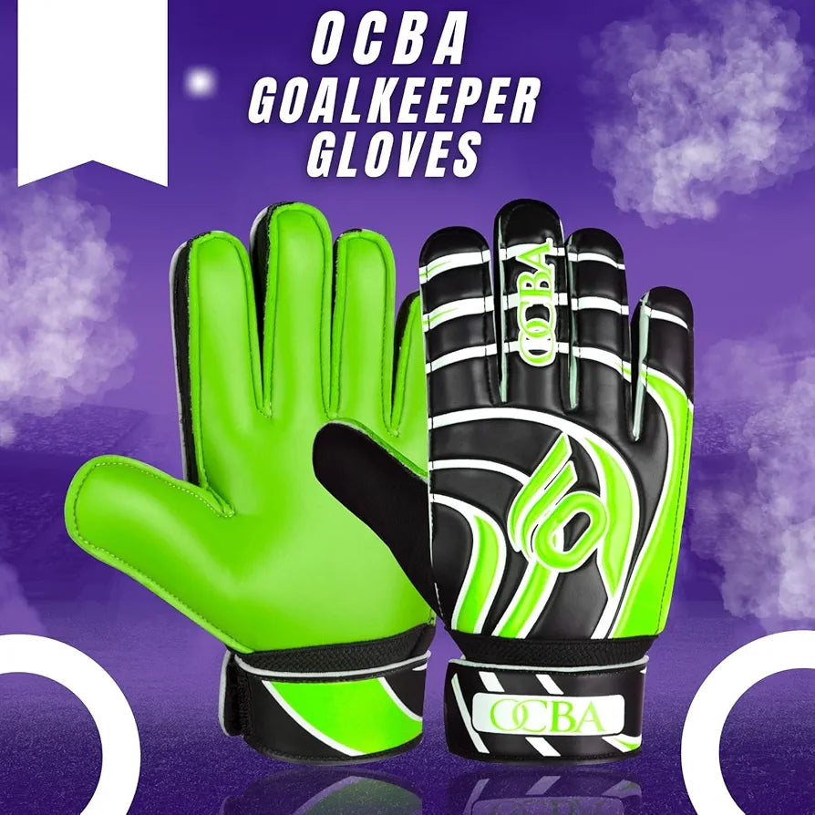 OCBA-Guantes de portero de fútbol  con material de látex antideslizante, 4-5 años
