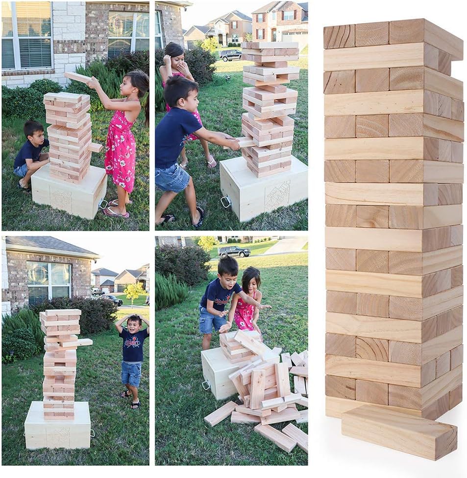 Tuahoo-Torre gigante para juegos al aire libre (se apila hasta más de 4 pies)