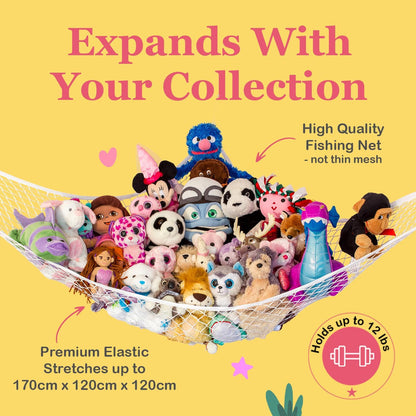 Lilly's Love Hamacas para animales de peluche, organizador colgante de esquina, 2 uds