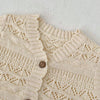 Chaleco con cuello en V crochet, 12-18meses