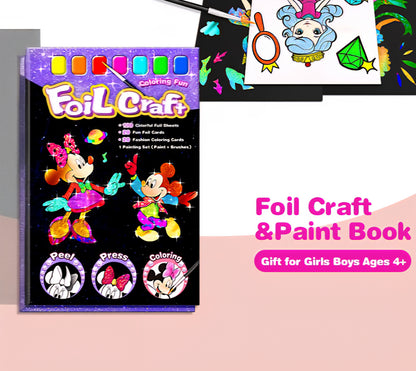 Libro divertido con juegos de arte de aluminio y pintura de acuarela para niños