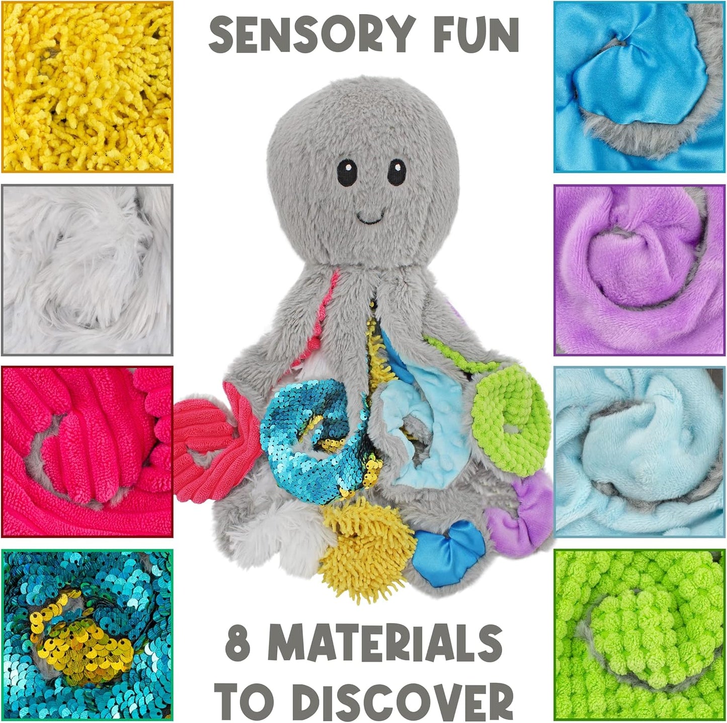 Juguete de pulpo sensorial de peluche