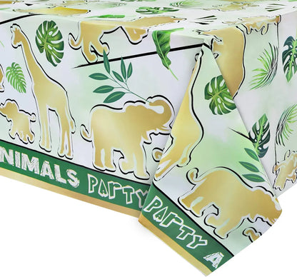 Wernnsai- 4pack manteles de la selva plásticos