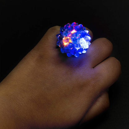 75 anillos para dedo de goma con luces led