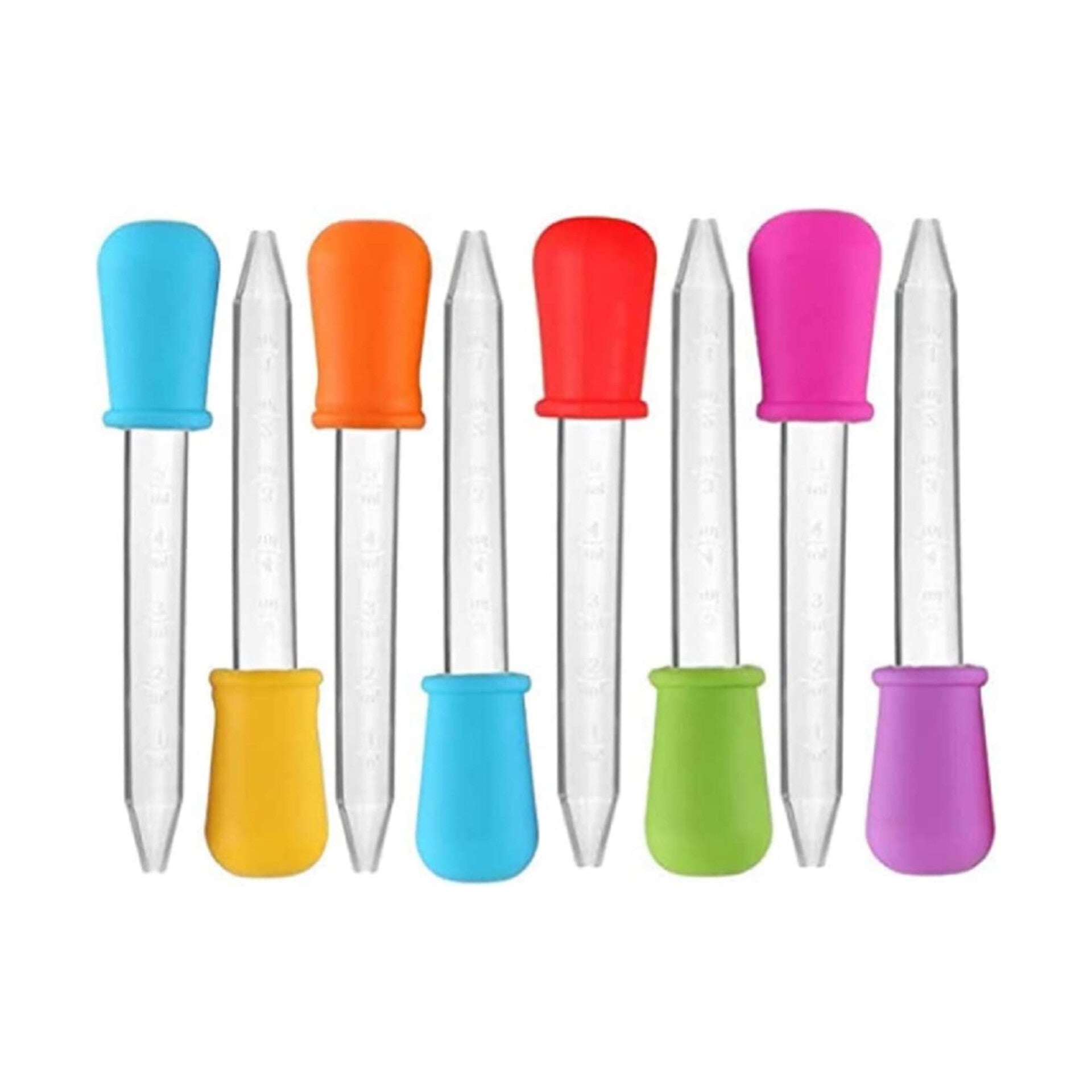 Goteros de 5 ml para líquidos, pipetas de silicona y plástico, paquete de 10