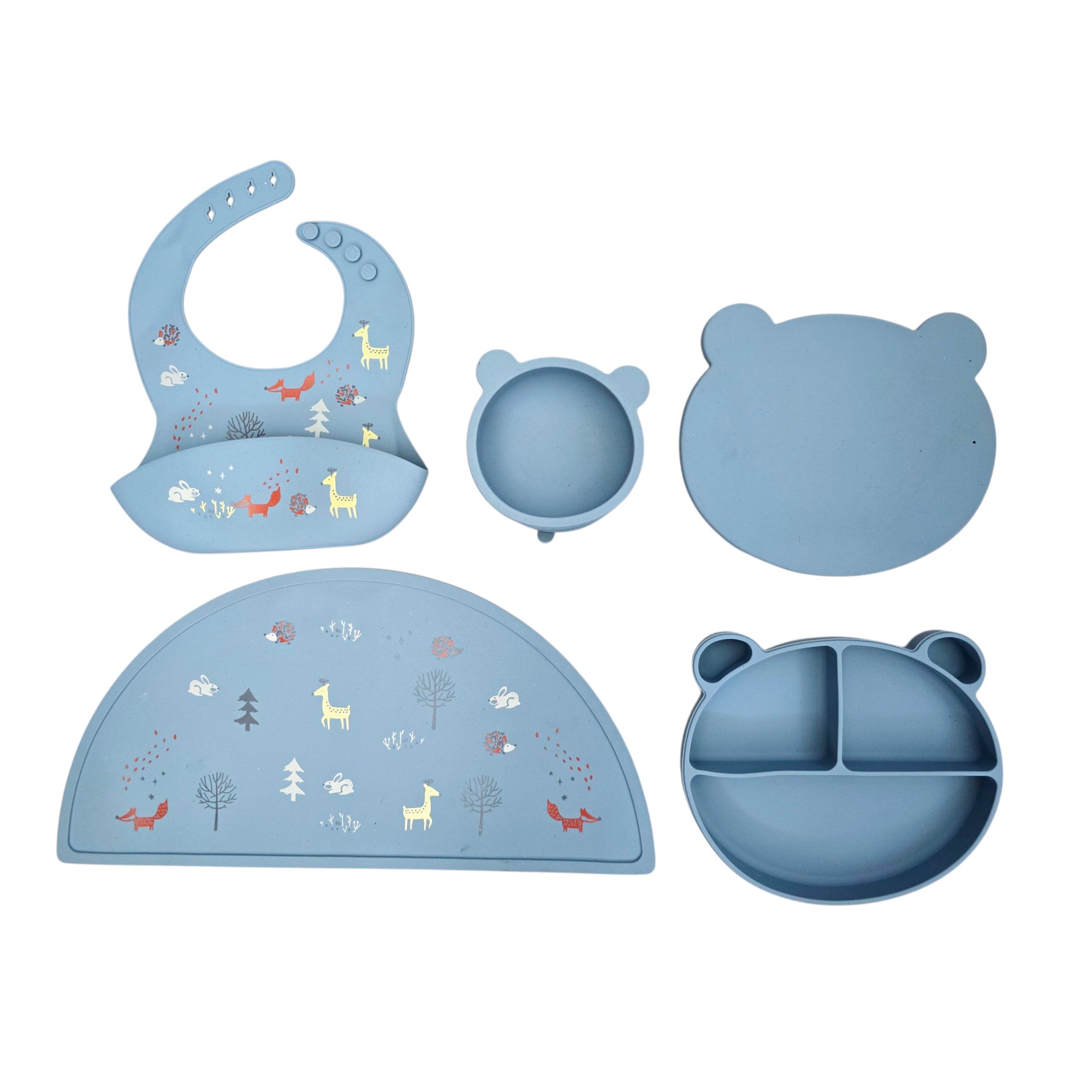 Set de alimentación de silicona, 5pcs