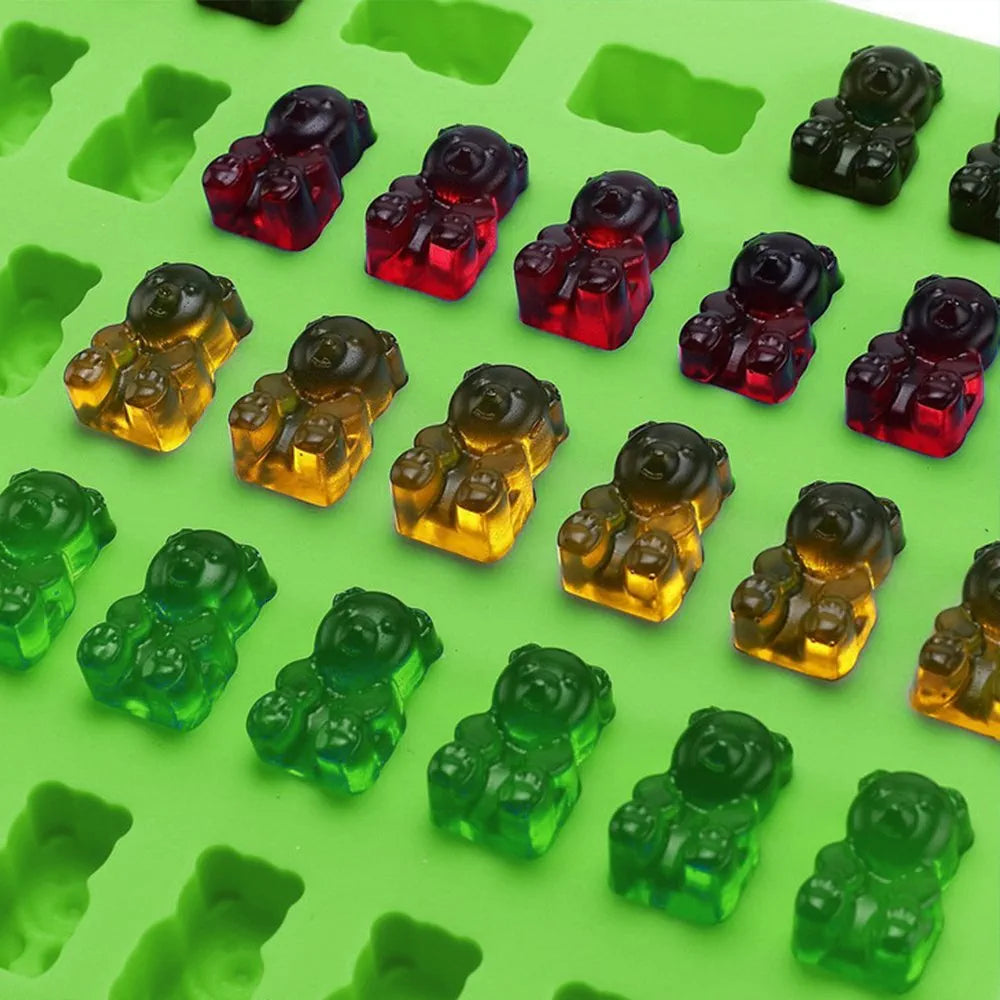 SENHAI-Moldes de silicona para dulces y bandejas para cubitos de hielo , paquete de 3