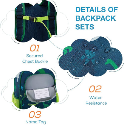 Mommore - Mochila para niños, dinosaurio