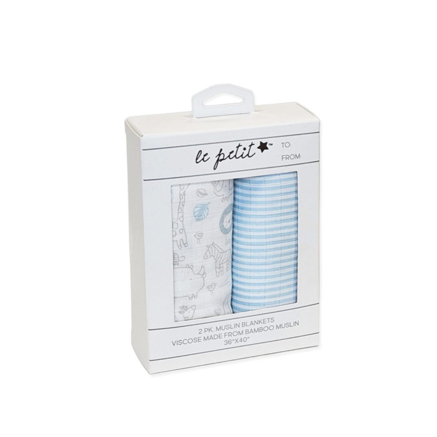 Le Petit- Mantas de muselina para bebés, 2pcs