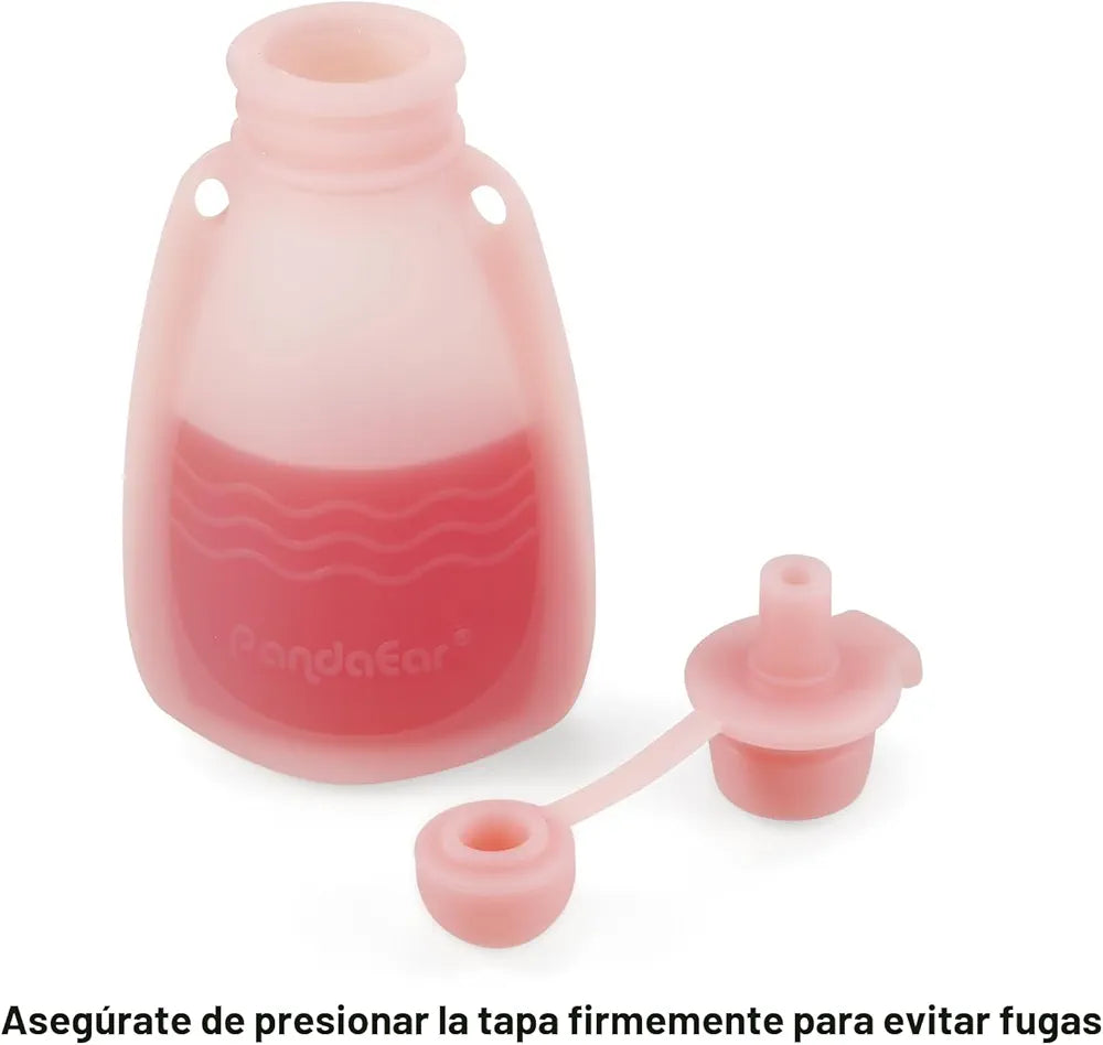 PandaEar Bolsas de alimentos reutilizables de silicona para bebés libre de BPA
