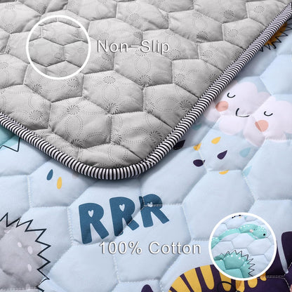 Tapete de juego de 71 x 59 pulgadas, diseño dino