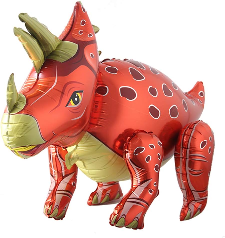 Paquete de globos de dinosaurio 3D, 8uds