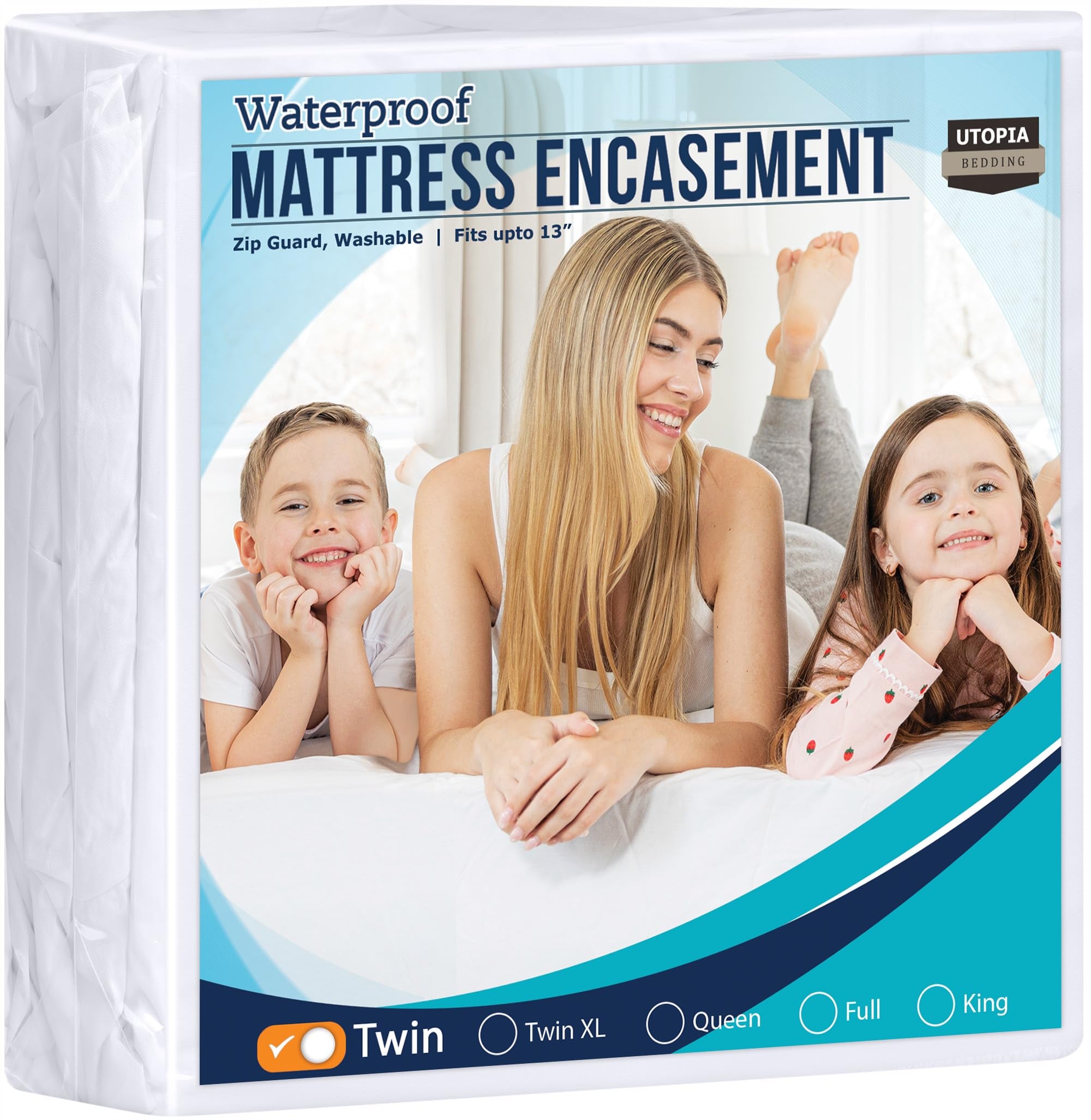 Utopia Bedding- protector aprueba de agua para cama twin