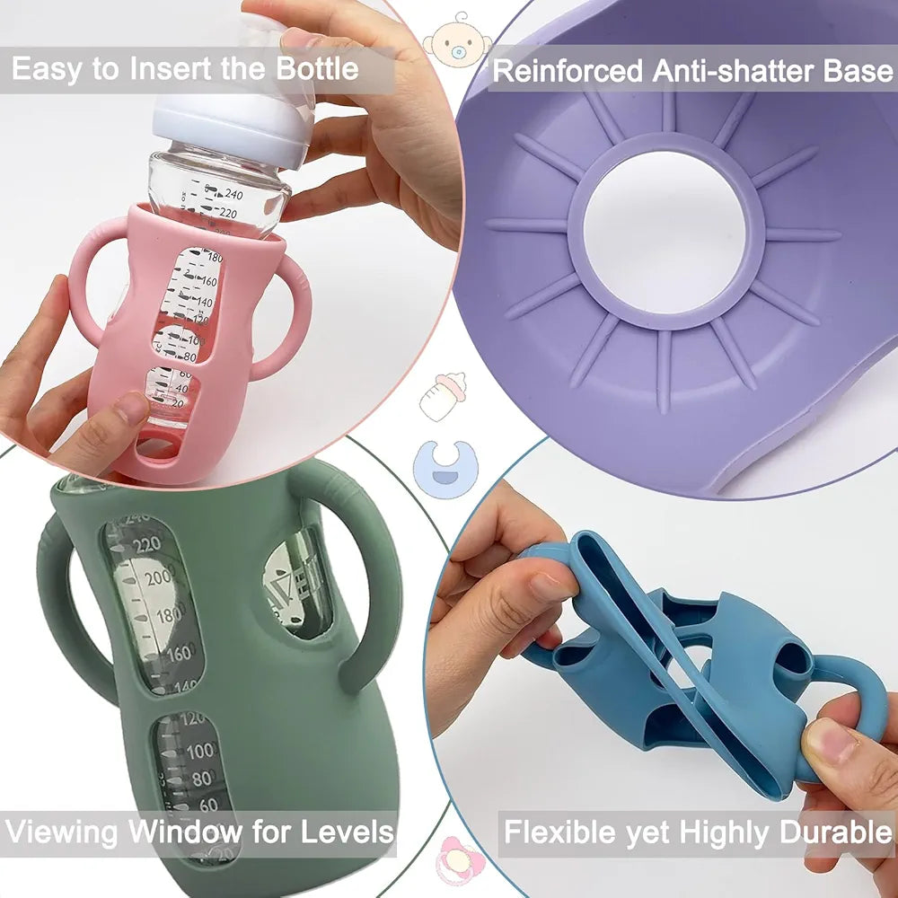 Paquete de 4 fundas de silicona para biberones Avent