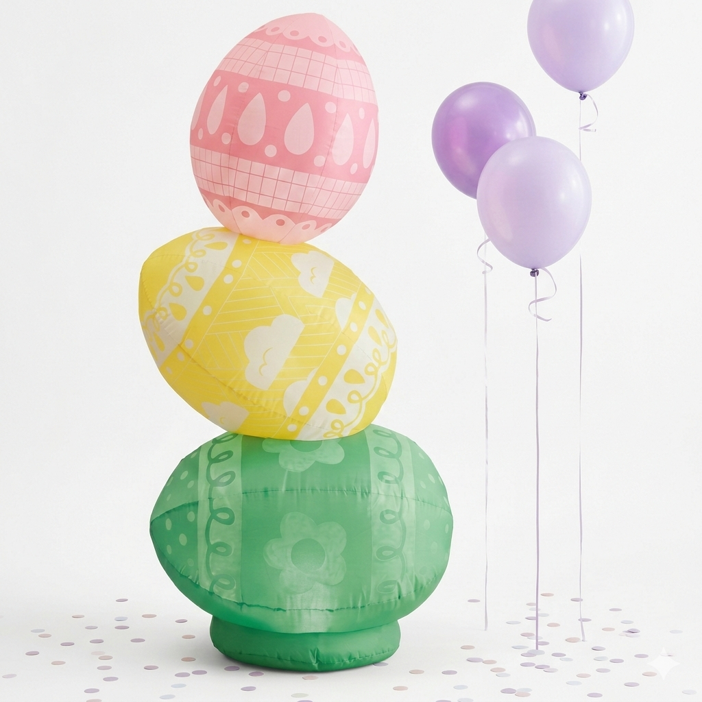 Spritz- Inflable de huevos de Pascua, 1.2m altura